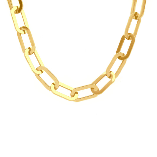 N164:Stainless Steel Titanium Classical Nice Chunk Style Chain Necklace For Women And Men,Color Not Fade, Waterproof