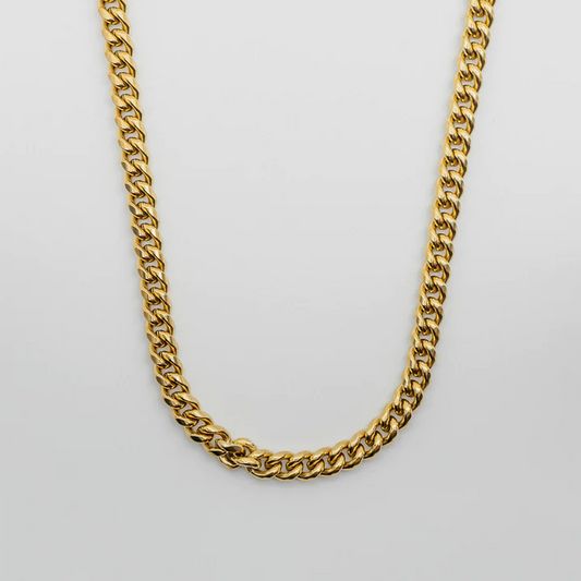 N167:Mens Cuban Link Stainless  Hip Hop Chain Necklace,Stainless Steel Titanium Classical Style Necklace For Women And Men, Color Not Fade, Waterproof
