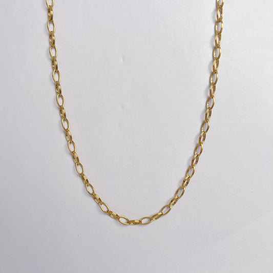 N168:Chunky Chain Necklace Steel Titanium Classical Style Necklace For Women And Men, Color Not Fade, Waterproof