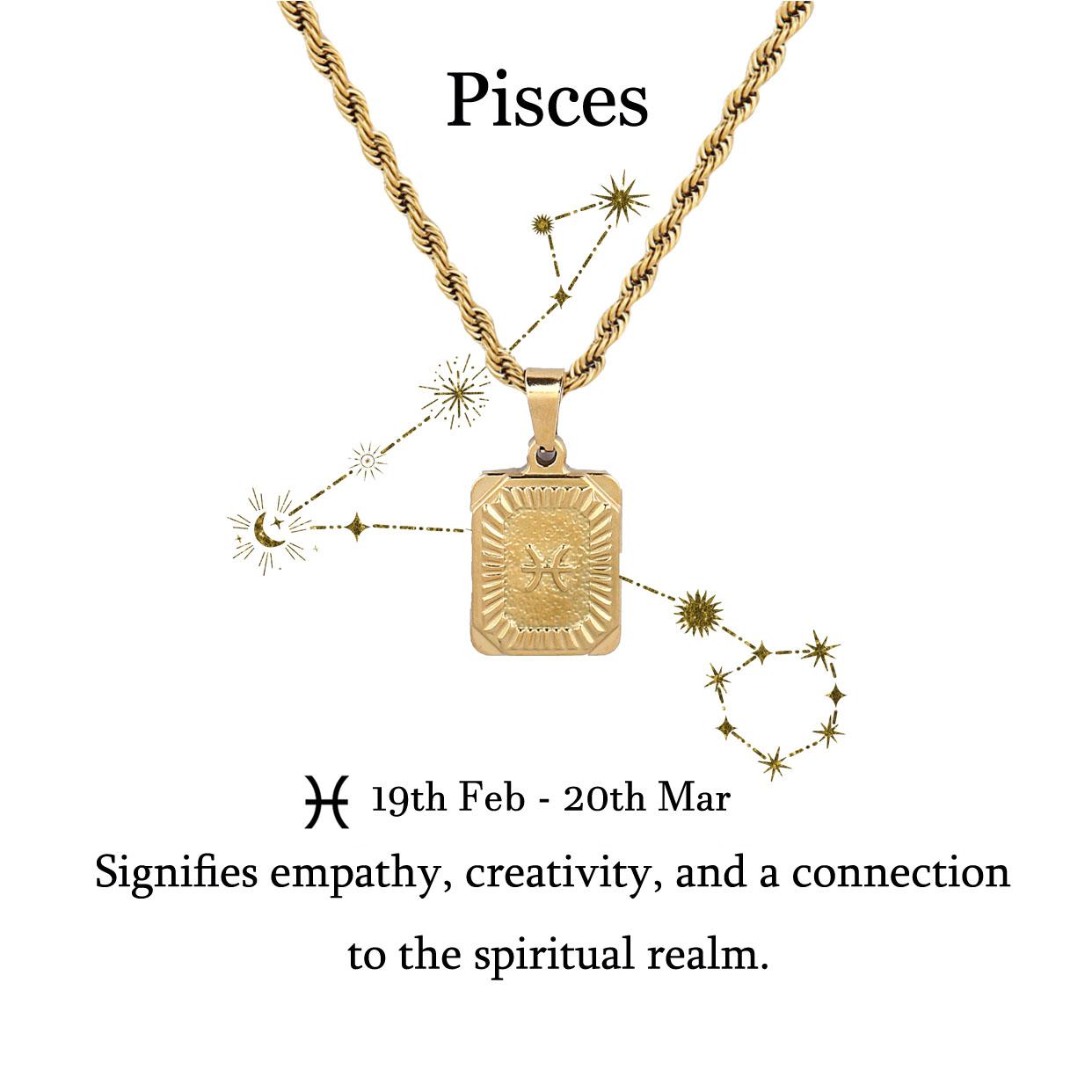 Constellation necklace, Zodiac Sign Stainless Steel Pendant Necklace，star sign Unisex for men women, personalized Charm necklace, customized sign necklace