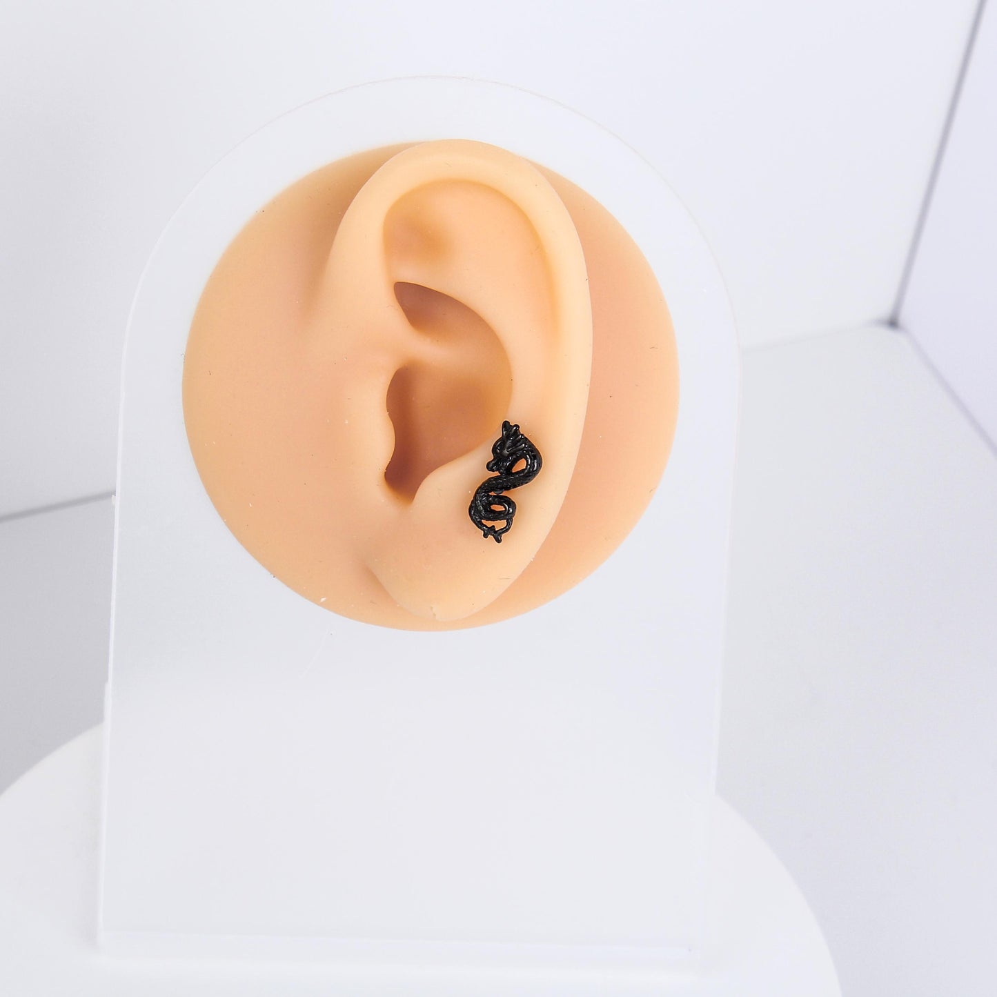 1 count/ Year of Drangon Stud Earring, Vintage Punk Stud Earring with Flat Back, –Titanium Stud, Earlobe Earring,  Helix Cartilage Earring for Men and Women