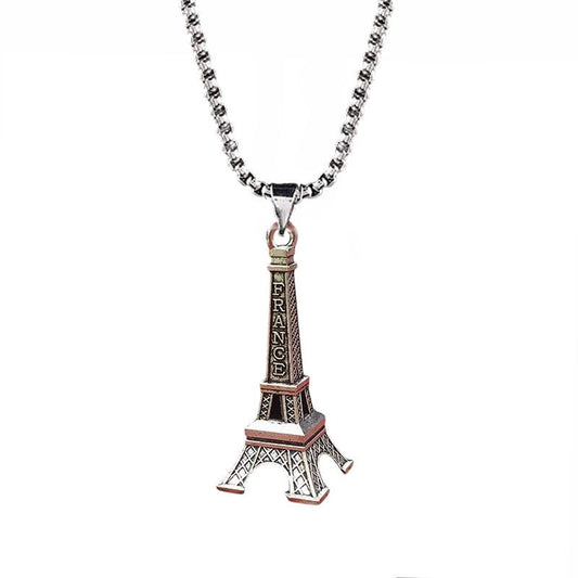 HN063:Hip-Hop Style Necklace, Eiffel Tower Pendent Necklace For Women And Men