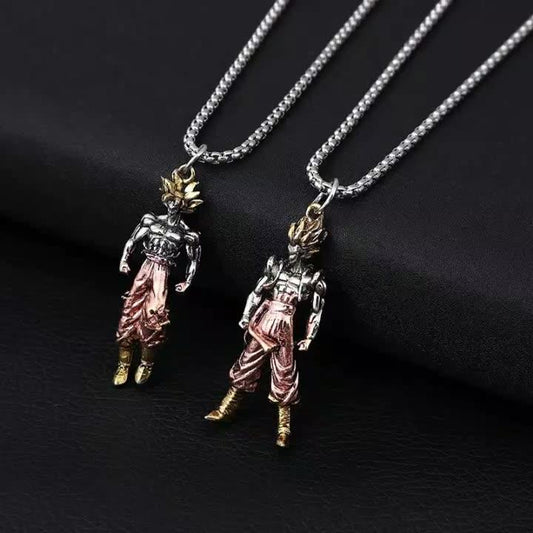 HN067:Hip-Hop Style Necklace,Dragon Ball Z Super SaiYan Goku Pendent Necklace For Women And Men