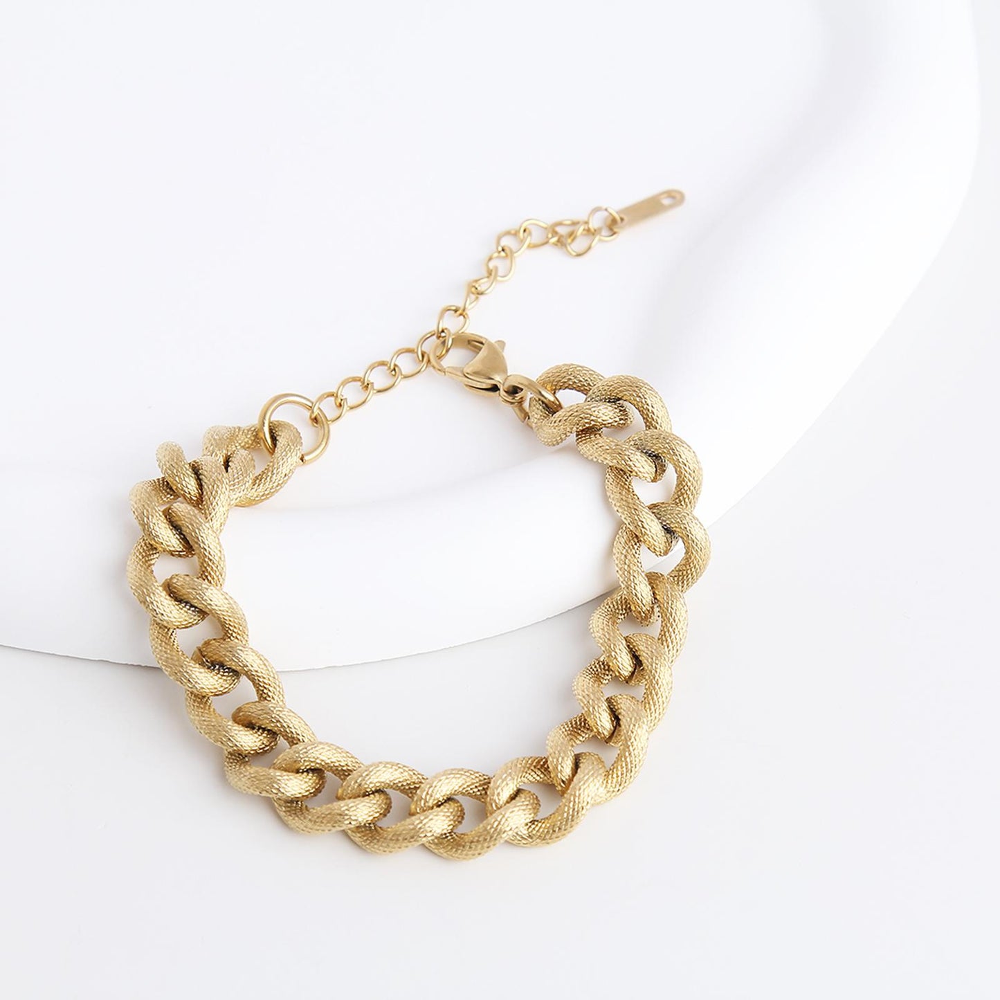 Stainless Steel Bracelet –  Textured Rope Chain Design, Streetwear and Hip-Hop Style Jewelry,  Fit for a Cool and Trendy Look, Perfect for Layering and Everyday Wear